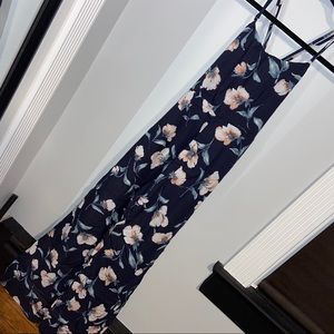 Open Back Floral Jumpsuit